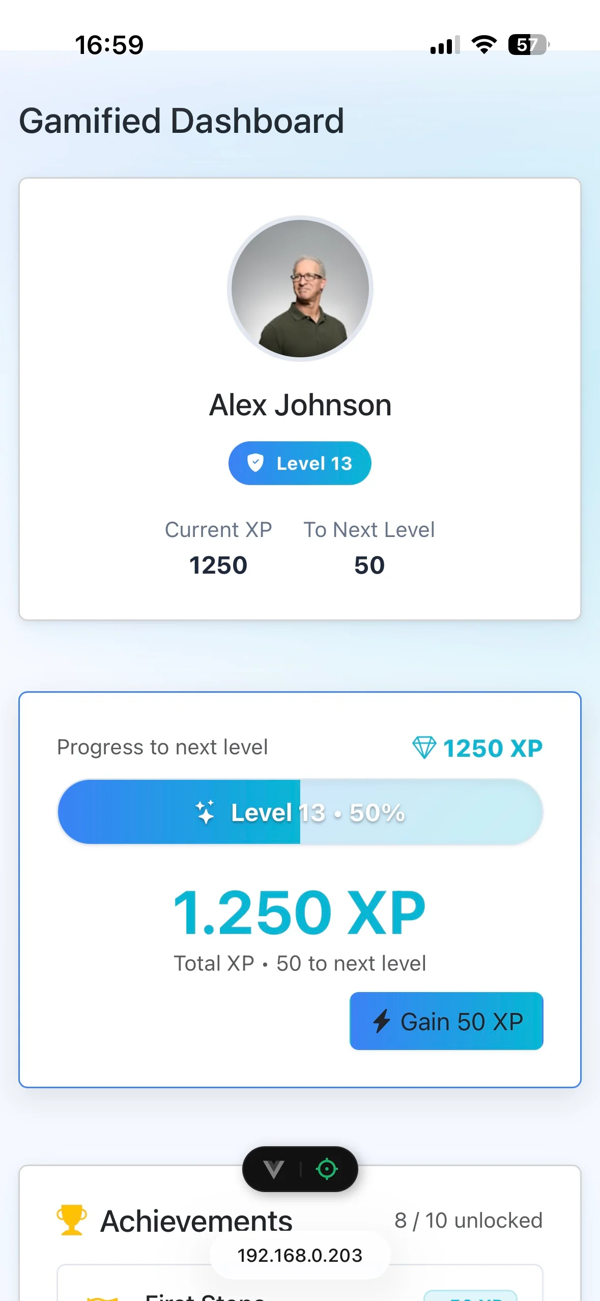 Gamified Dashboard screenshot 5 of 8