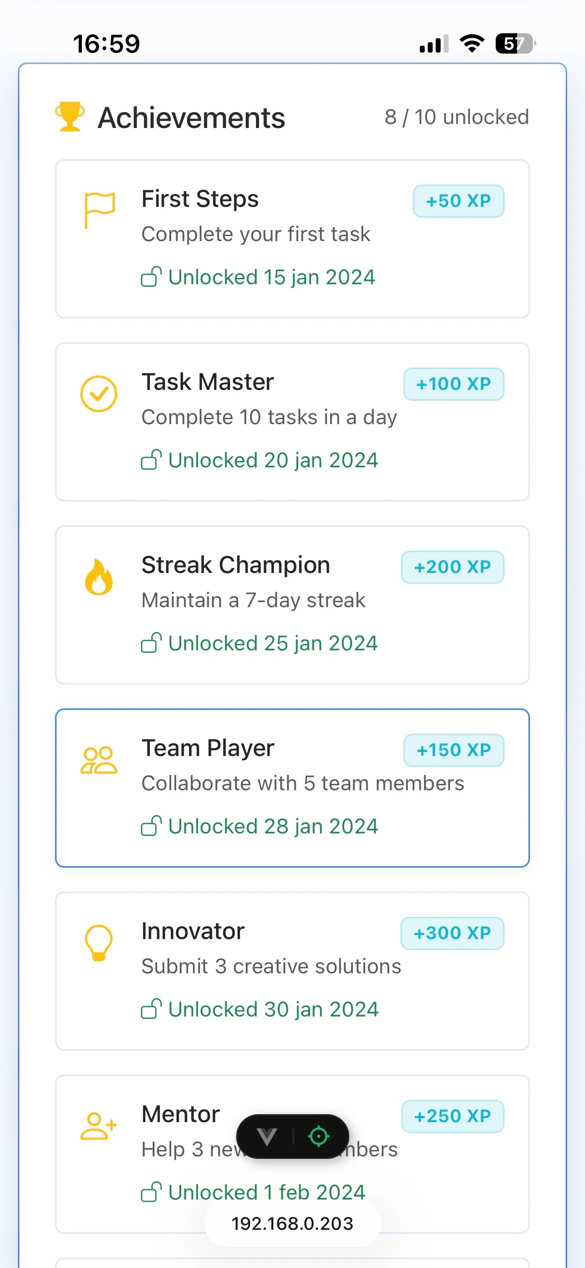 Gamified Dashboard screenshot 6 of 8