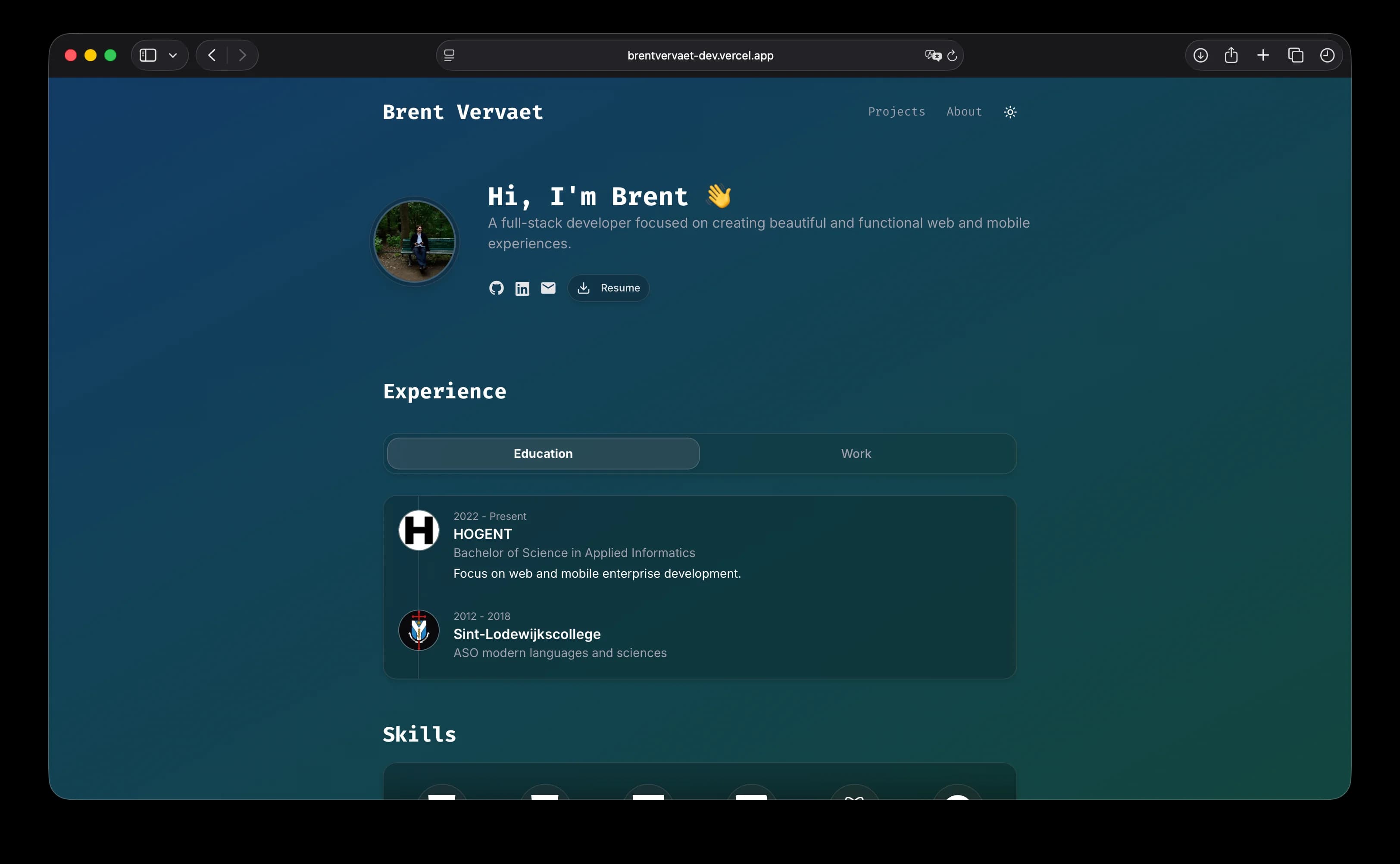 Portfolio Website screenshot 1 of 7