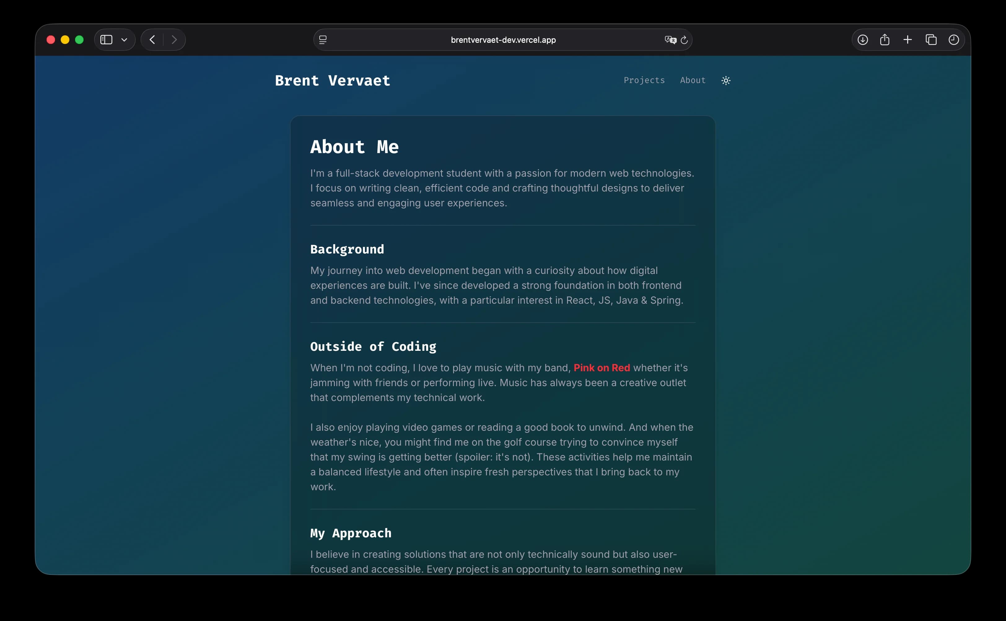Portfolio Website screenshot 5 of 7